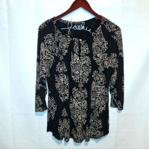 Lucky Brand Floral 3/4 Sleeve Tunic Top Size 2X - Picture 1 of 10